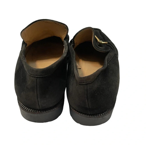 Gucci Black Suede Loafers with Gold Hardware - Picture 3 of 8